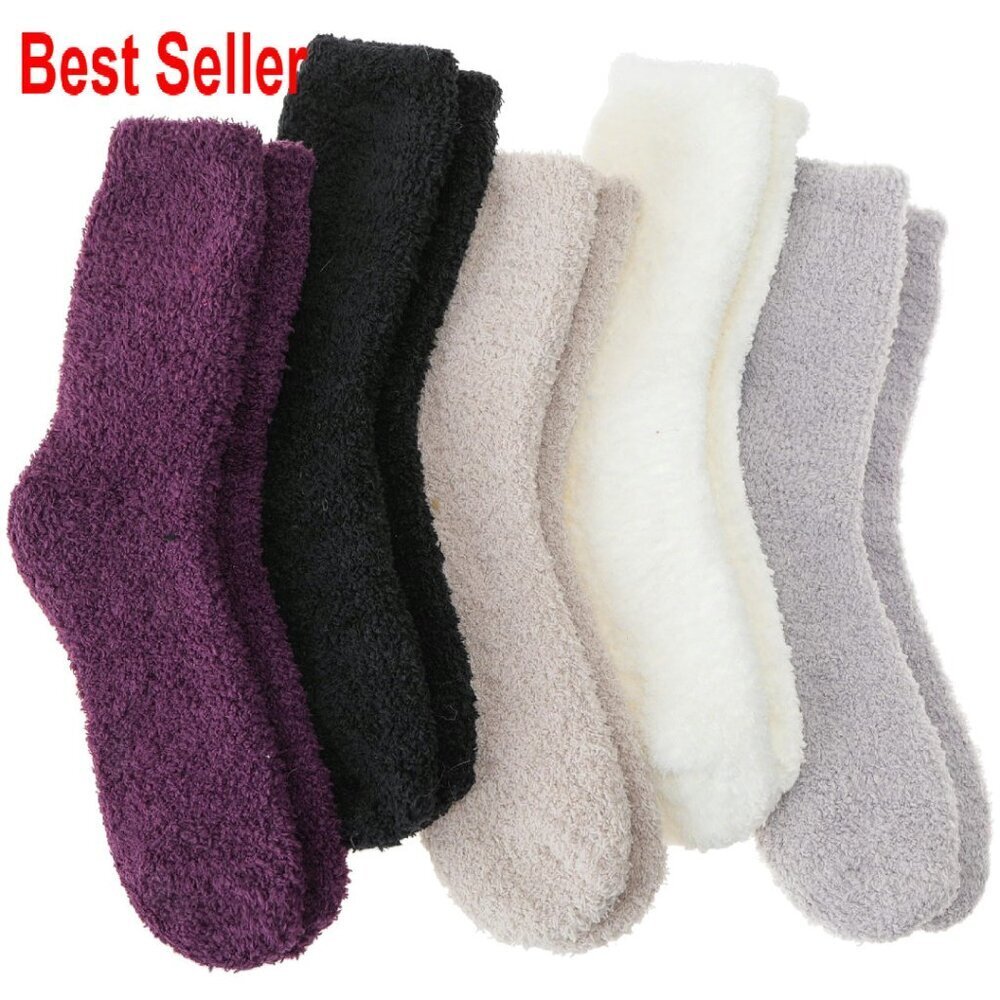 Fuzzy Plush Slipper Socks Cozy Winter Warm Thick Fleece Cabin Wear